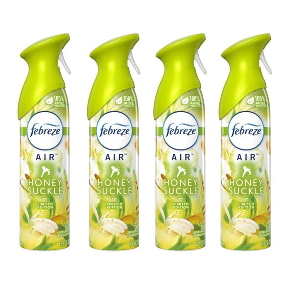 4 Febreze Air Honeysuckle Limited Edition 8.8 oz  4 Pack  Air Freshener Spray - Picture 1 of 3